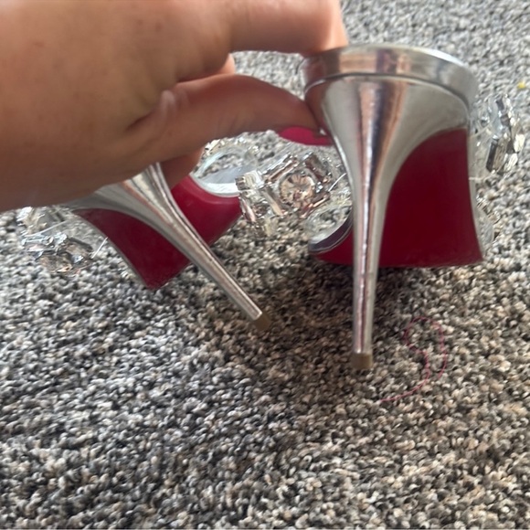 Christian Louboutin just jewel just nothing heels silver gem rhinestone - Picture 4 of 8